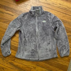 North Face fleece light gray women’s size M